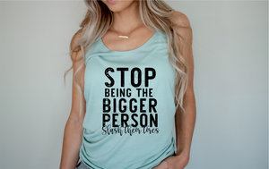 Stop being the bigger person slash their tires screen print transfer RTS