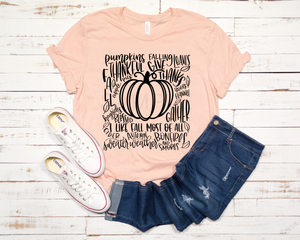 Fall pumpkin typography screen print transfer RTS