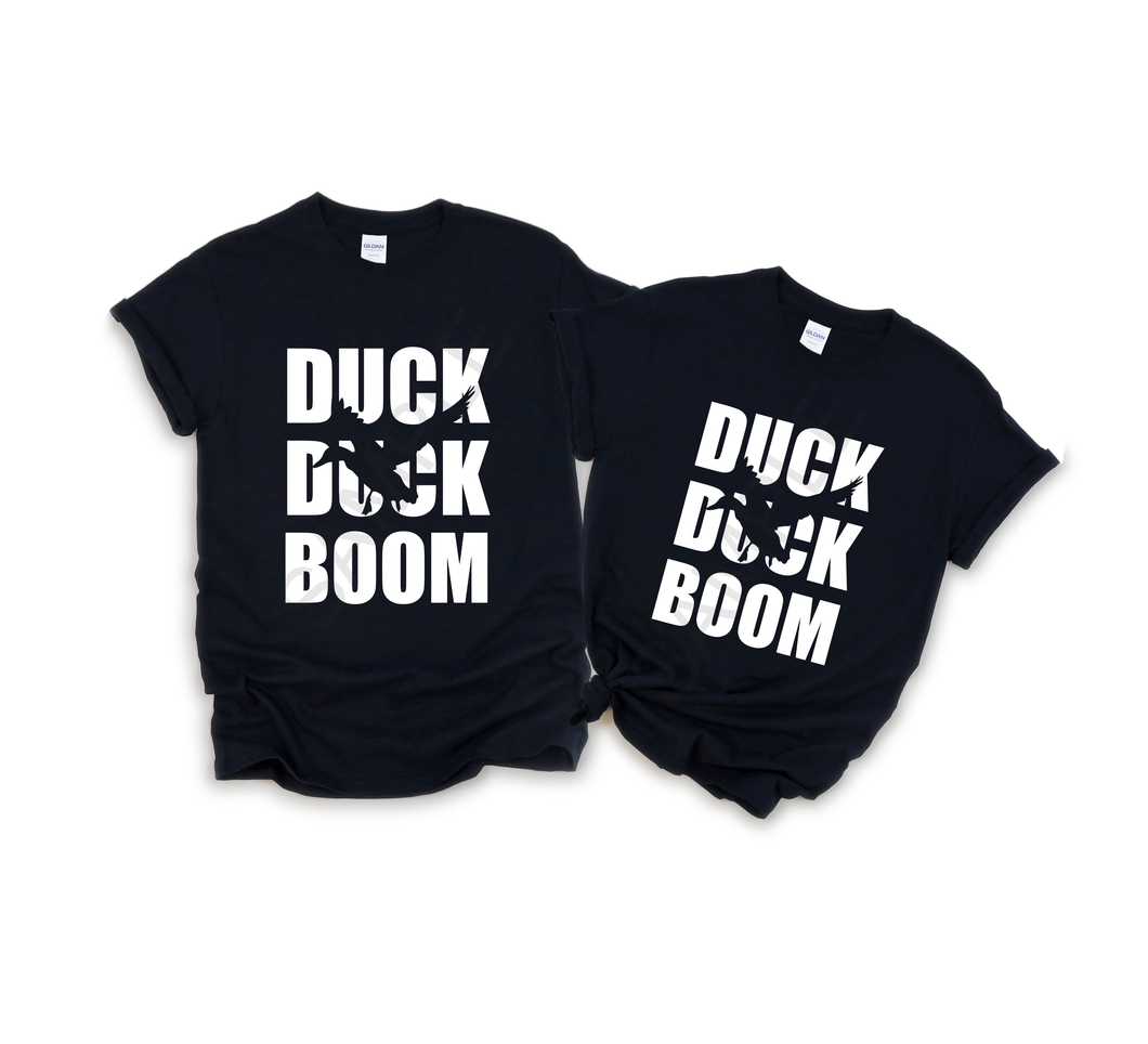 Duck duck boom Youth OR Adult screen print transfer RTS