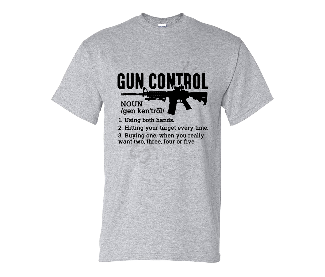 Gun control screen print transfer RTS