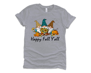 Happy Fall gnomes  screen print transfer RTS