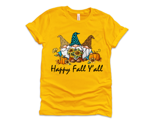 Happy Fall gnomes  screen print transfer RTS