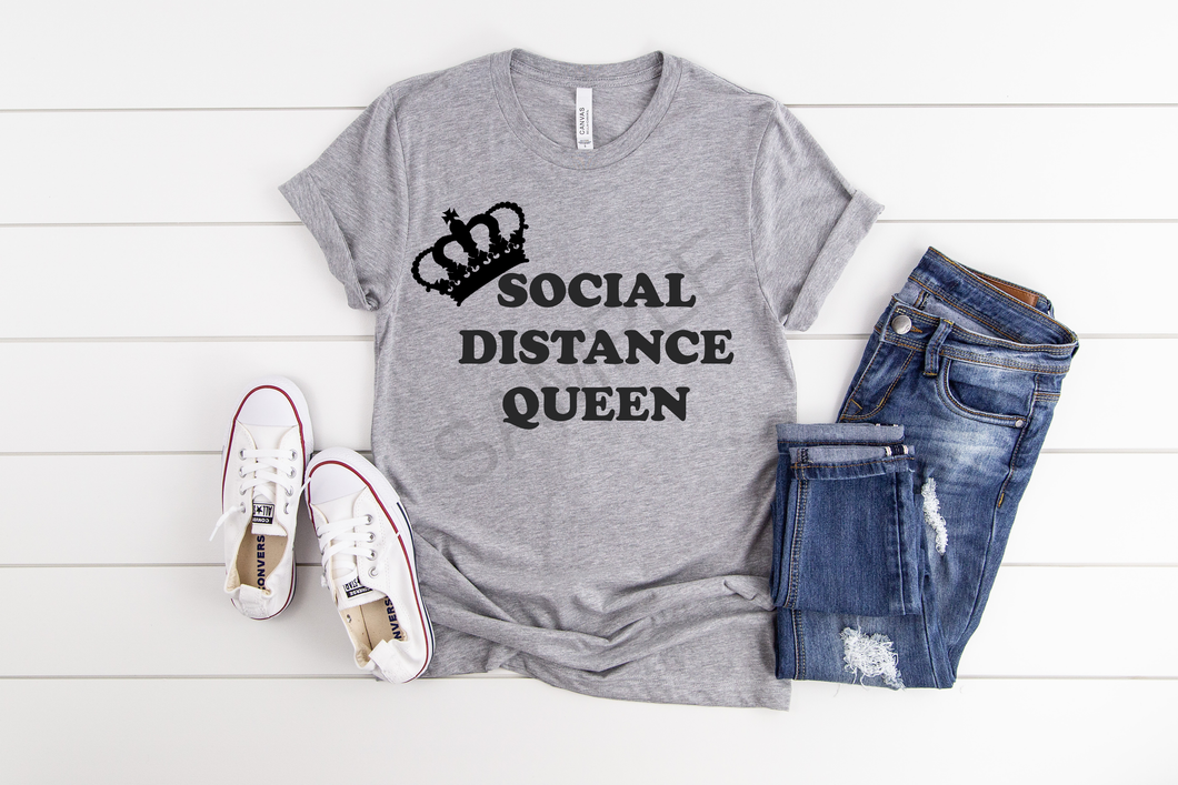 Social Distance Queen with crown digital download PNG