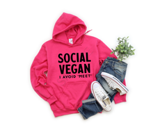 Load image into Gallery viewer, Social vegan I avoid &quot;meets&quot; screen print transfer RTS