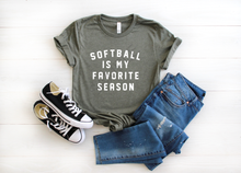 Load image into Gallery viewer, Softball is my favorite season screen print transfer RTS