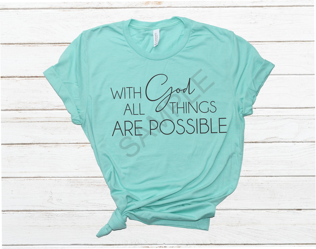 With God all things are possible digital download png