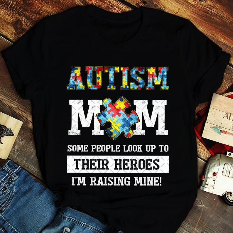 Autism mom screen print transfer RTS C11