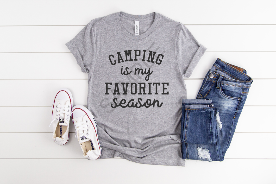 Camping is my favorite season screen print transfer