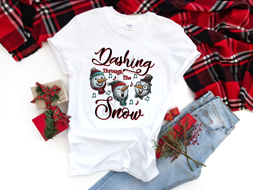 Dashing through the snow snowmen