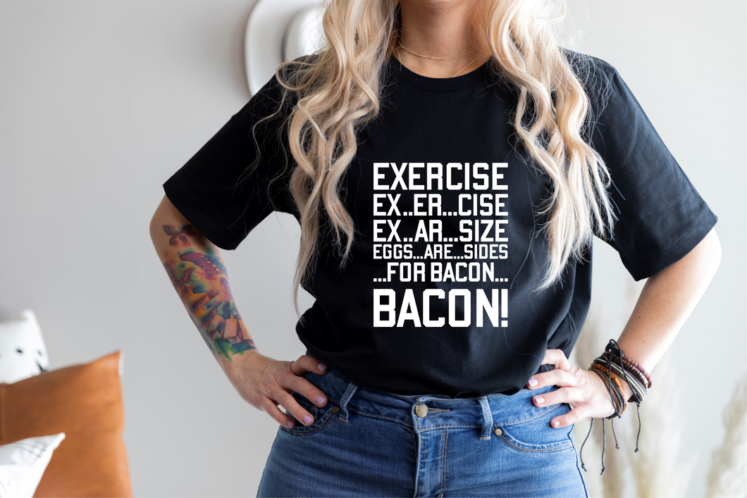 Exercise... Bacon screen print transfer RTS