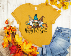 Happy Fall gnomes  screen print transfer RTS