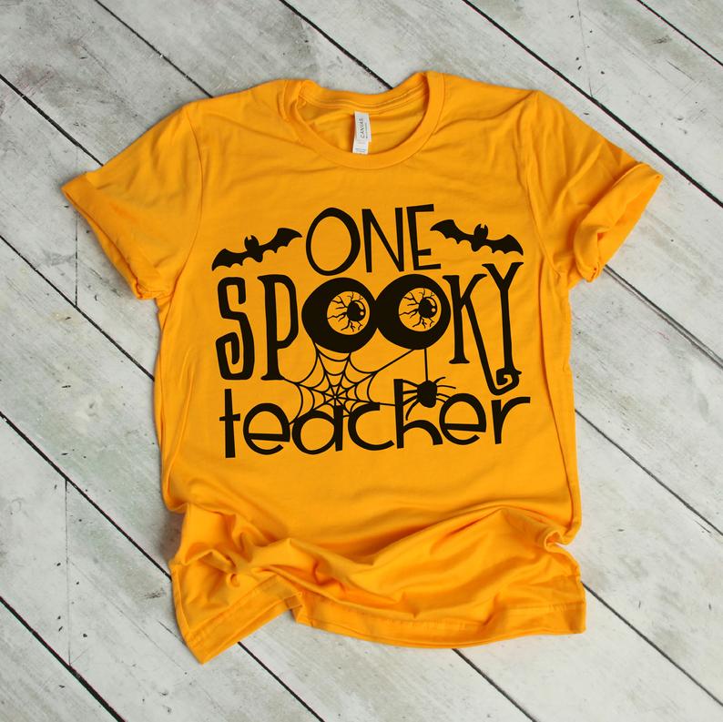 One spooky teacher... screen print transfer