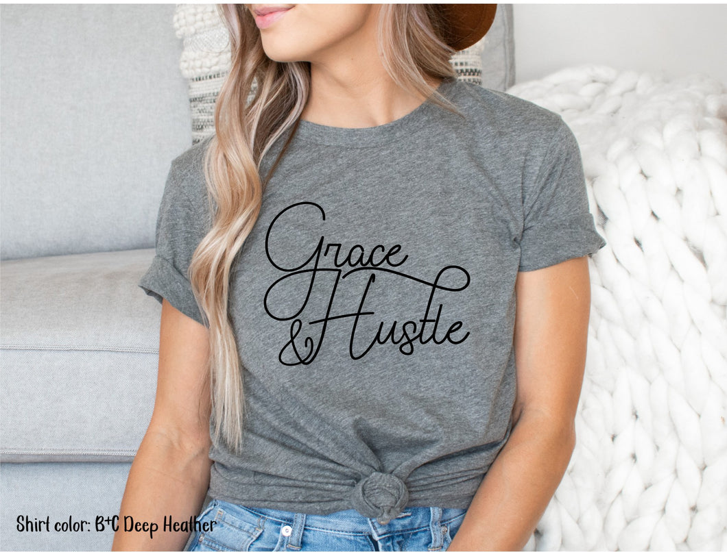 Grace and hustle screen print transfer RTS