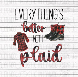 Plaid patterned lover plaid everything sublimation transfer heat press ready image