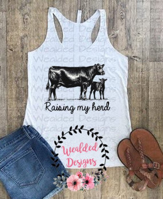 Raising my herd cow farm sublimation transfer heat press ready image