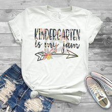 Load image into Gallery viewer, Back to school grade level is my jam shirt preschool through fifth grade sublimation transfer heat press ready image