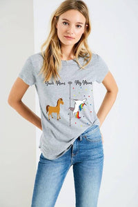 Funny unicorn your mom vs my mom sublimation transfer heat press ready image