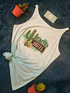 Cactus hotel sublimation transfer heat press ready image