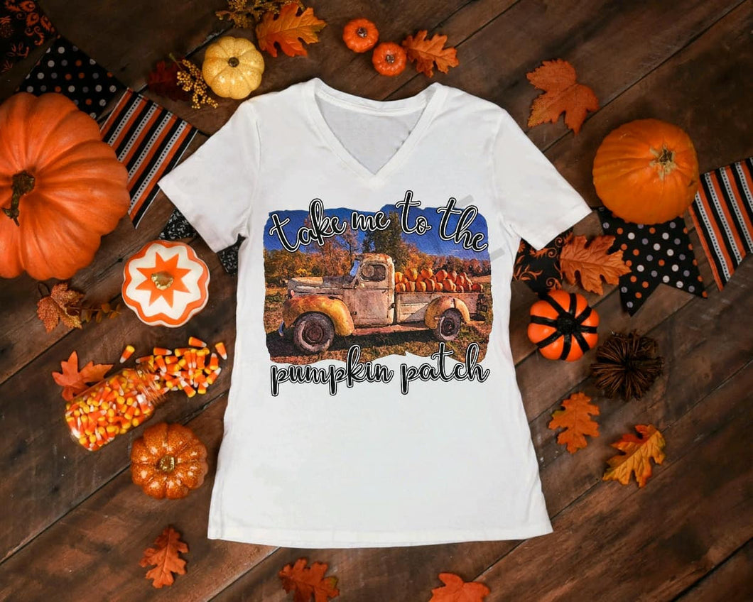 Take me to the pumpkin patch fall sublimation transfer heat press ready image