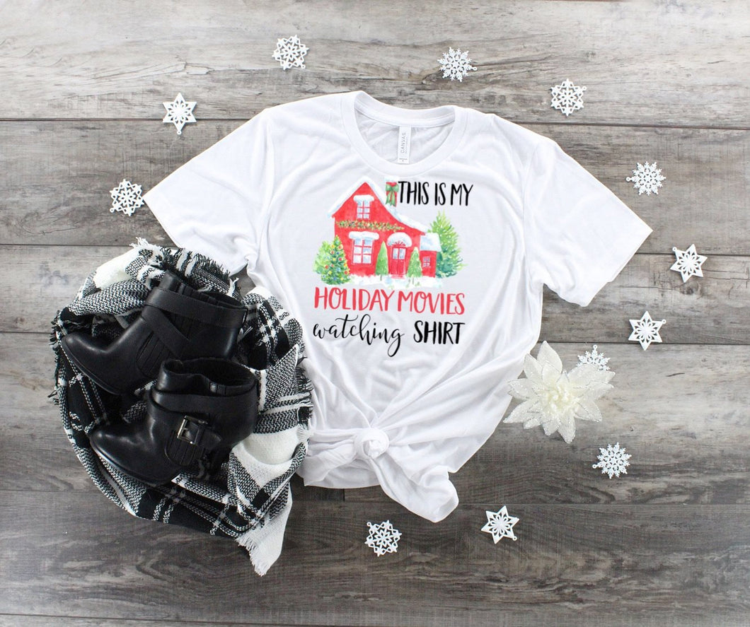 Holiday movie watching shirt sublimation chromablast laser transfer heat press ready image diy