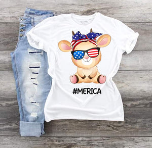 Merica Goat screen print transfer high heat RTS