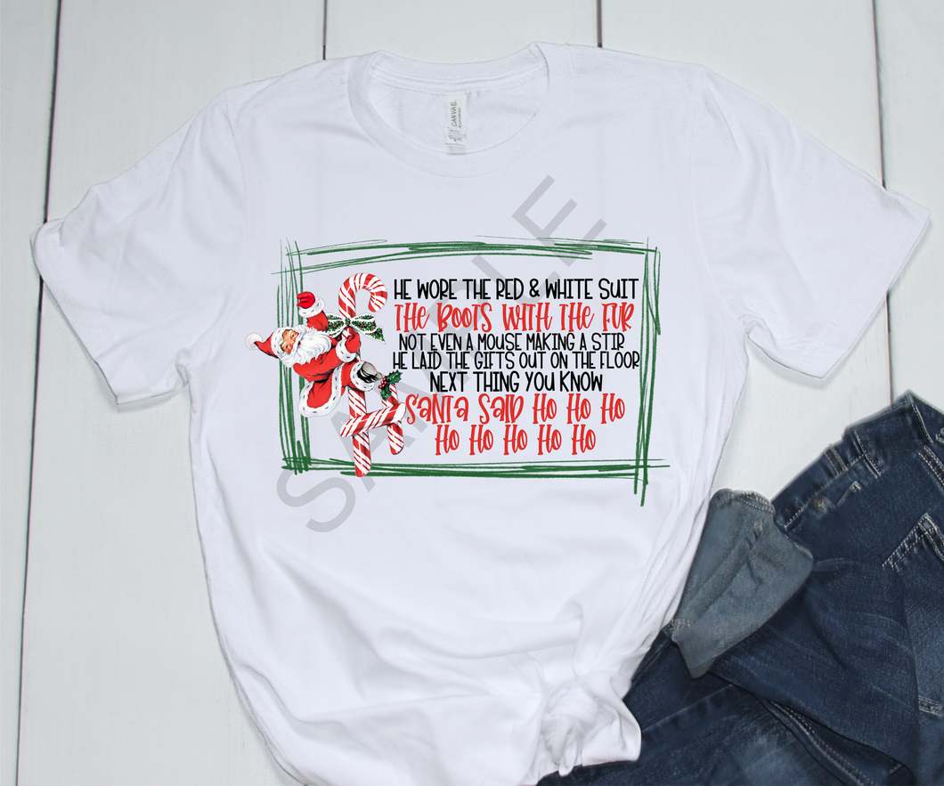 Santa get low song inspired funny Christmas design