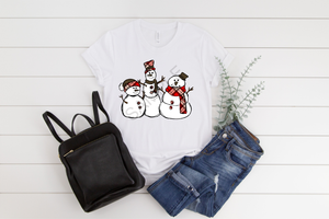 Snowmen cute winter christmas holiday transfer