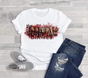 Vampire diaries fan art screen print transfer RTS A9